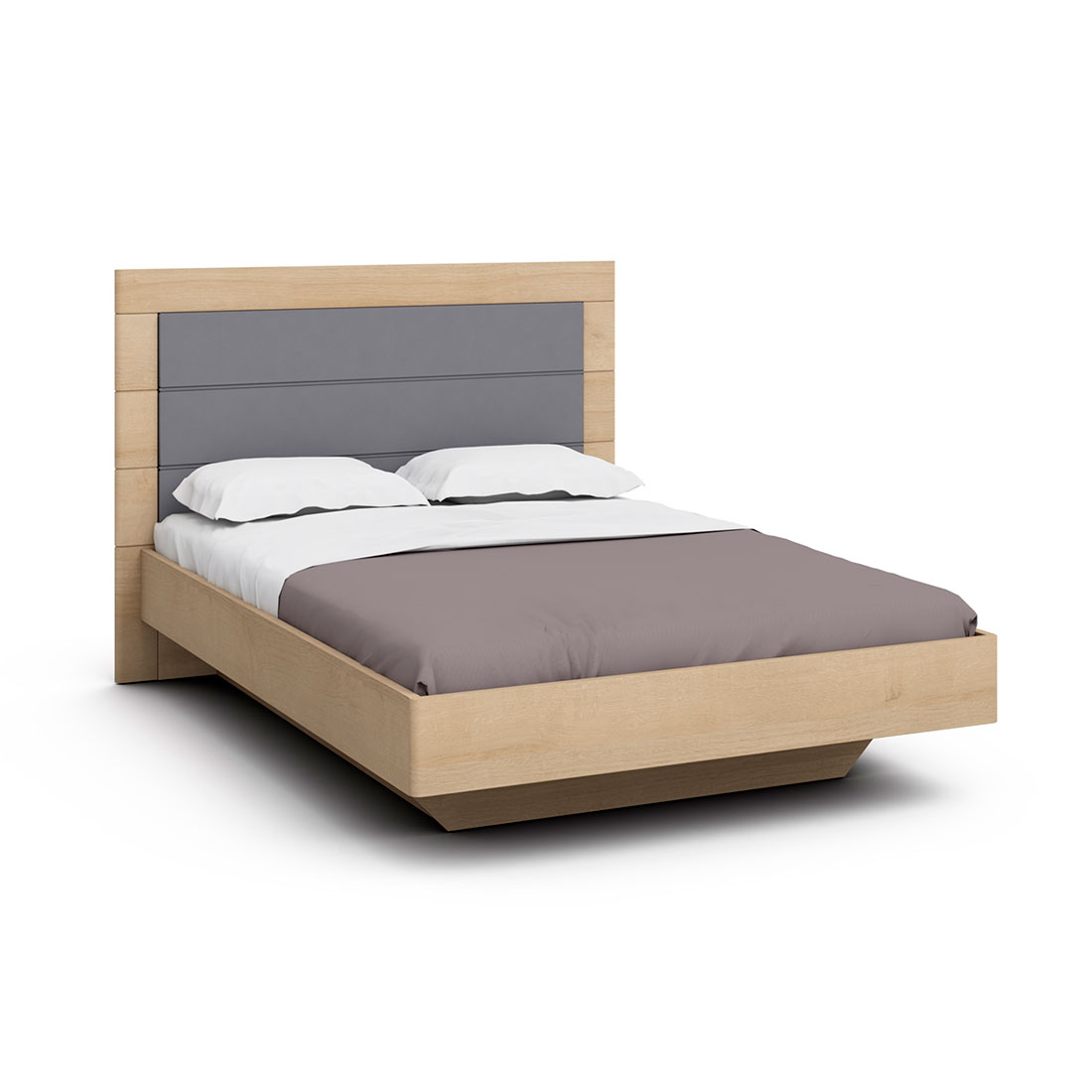 Двуспальная кровать Илма-2 (дуб Ривьера/F60)