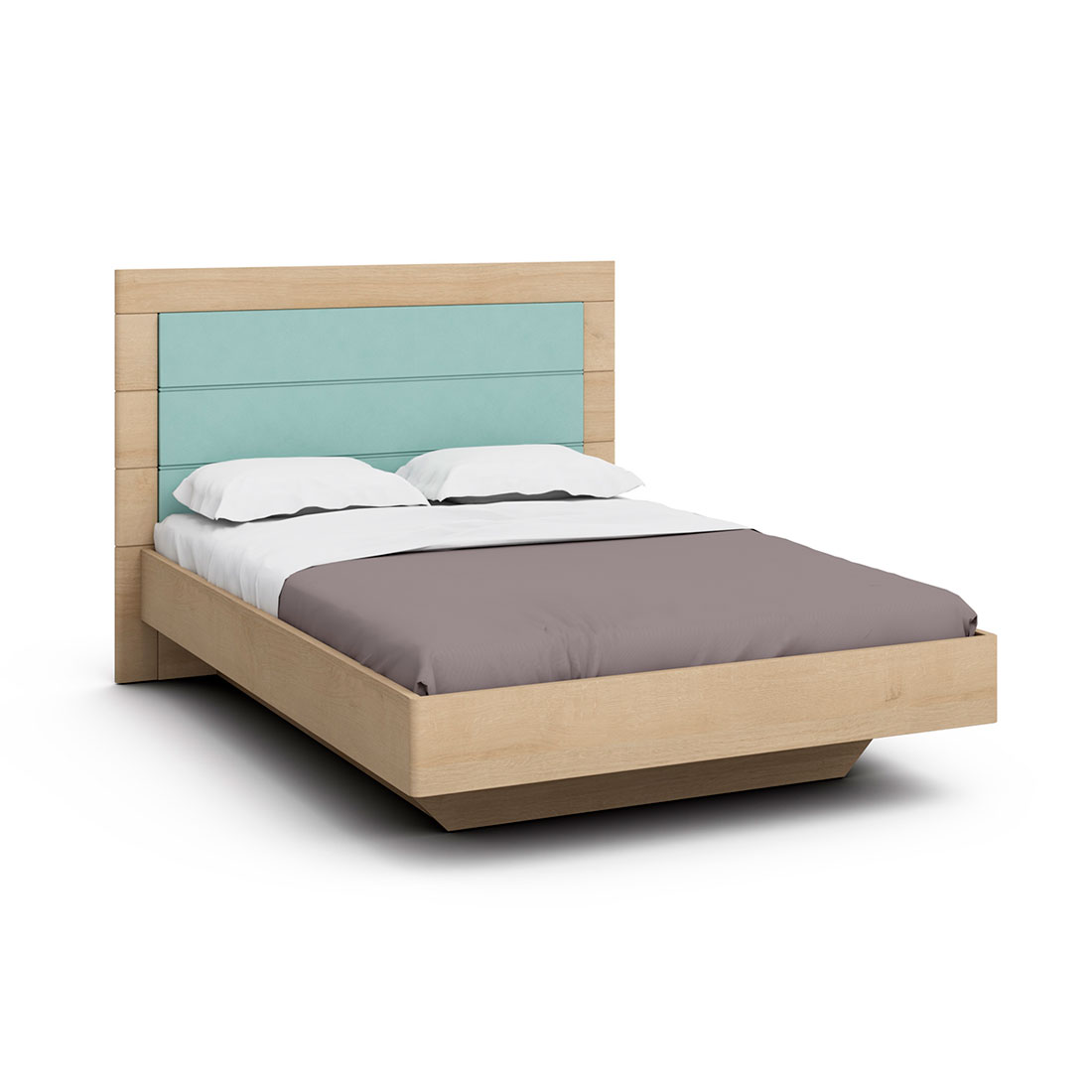 Двуспальная кровать с ящиком для белья Илма-2 (дуб Ривьера/F21)