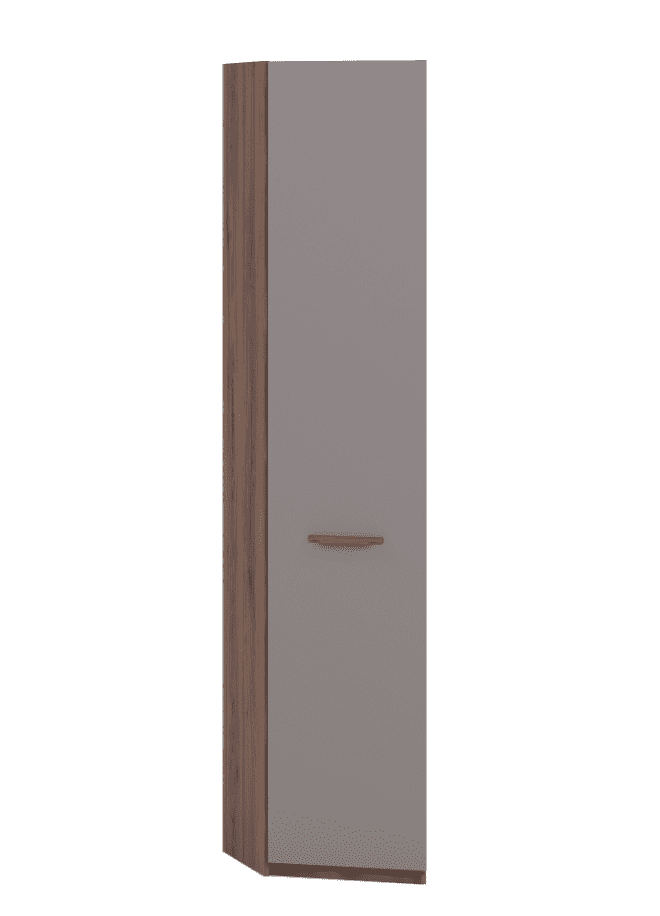 Шкаф платяной MANNGROUP Discreto, 1 дверный со скосом,  (левый, правый) 382х324/574х2280