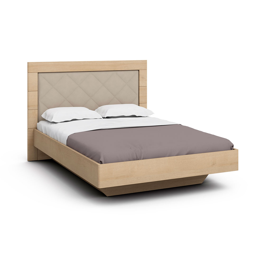 Двуспальная кровать с ящиком для белья Илма-2 (дуб Ривьера/F55)