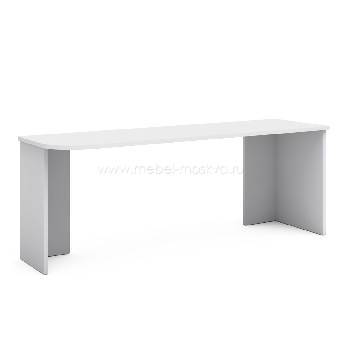 Письменный стол 200 см Магнолия (белый матовый) 